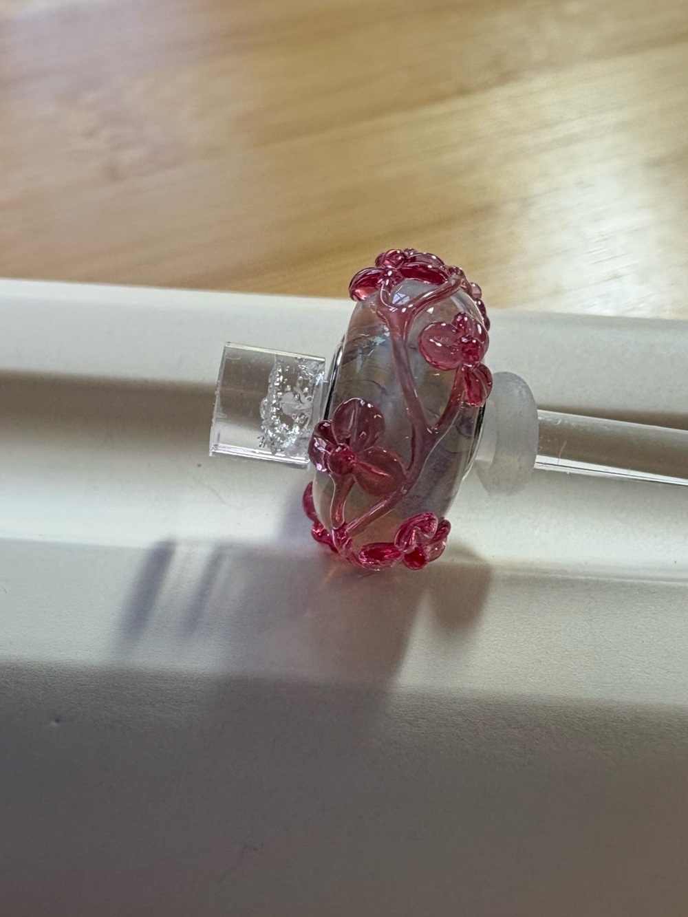 Elfbeads Romantic Lilac Peach Flowertwig bead